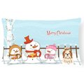 Carolines Treasures Carolines Treasures BB2418PW1216 Merry Christmas Carolers Shih Tzu Red & White Canvas Fabric Decorative Pillow BB2418PW1216